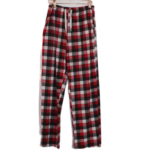 Xmas Pajama Set Raindeer Black Red Plaid Size S - Picture 2 of 9